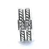 Anillo Doble Torsal De Plata