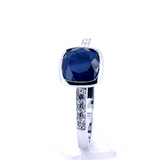 Anillo Piedras Preciosas De Plata