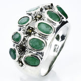 Anillo De Plata Con Piedras Preciosas