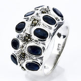 Anillo De Plata Con Piedras Preciosas