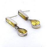 Arete De Plata Gota Con Circonia