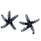 Arete de Estrella de Mar de Plata con Cristal