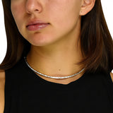 Gargantilla Martillada De Plata