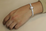 Pulsera de Plata Con Perla y Circonias