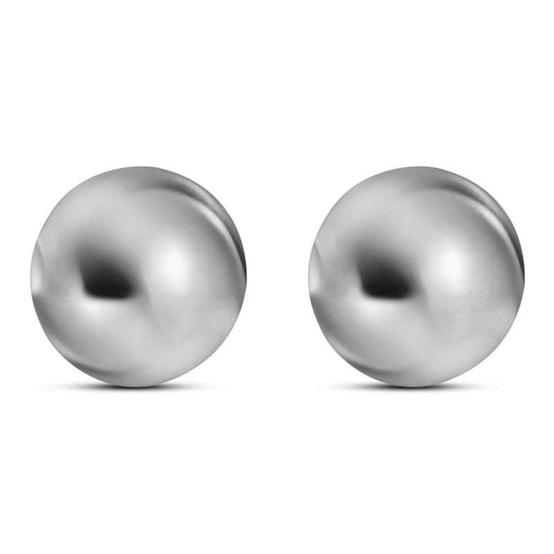 Aretes De Bola De Plata Martillado