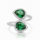 Anillo Piedra Natural de Gotas con Circonias