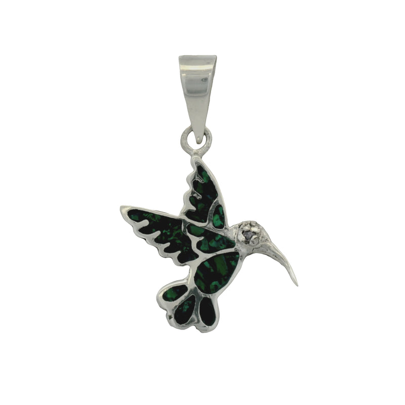 Dije de Opalo con Plata de Colibri Azul