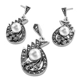 Juego De Plata Con Marquesita Y Perla