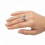 Anillo Piedra Natural con Circonias