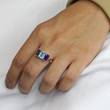Anillo Piedras Preciosas Multi Multicolor / 6