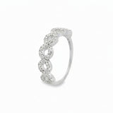 Anillo de Infinito de Plata con Circonias