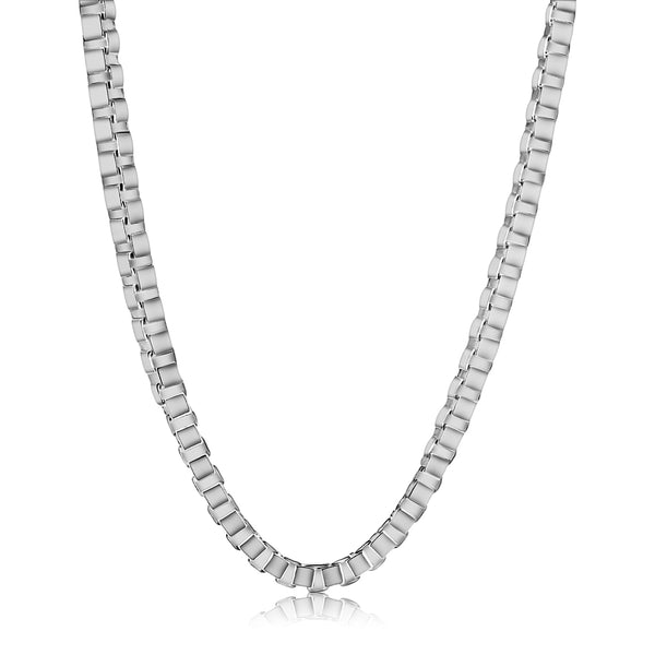 Cadena Veneciana Gruesa De Plata 50 cm