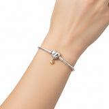 Pulsera para Dijes de Broche de Corazon 19 cm