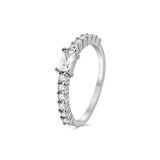 Anillo Solitario Circonia Baguette Blanco / #5