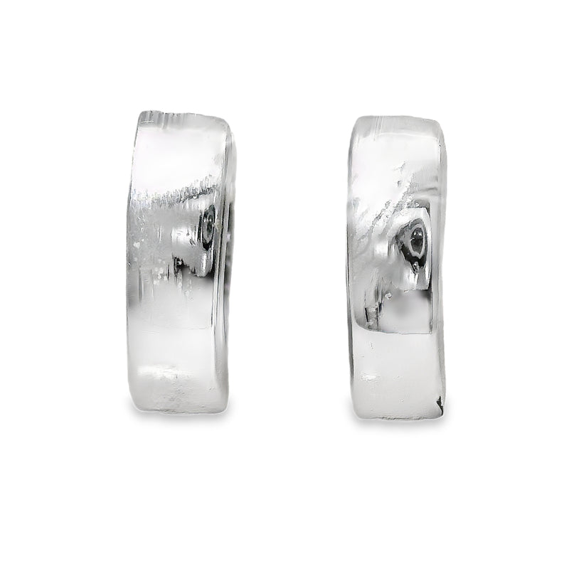 Arete Ovalado de Plata Lisa