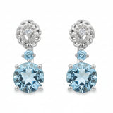 Arracada Sofía de Topaz Azul
