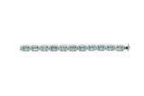 Pulsera de Piedra Natural Rectangular con Circonias Amatista