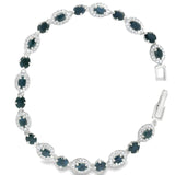 Pulsera de Piedra Natural Ovalo con Circonia Esmeralda