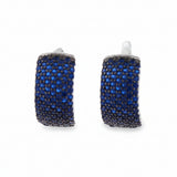 Arracada Gruesa con Circonia Azul