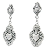 Arete De Plata En Forma De Corazón