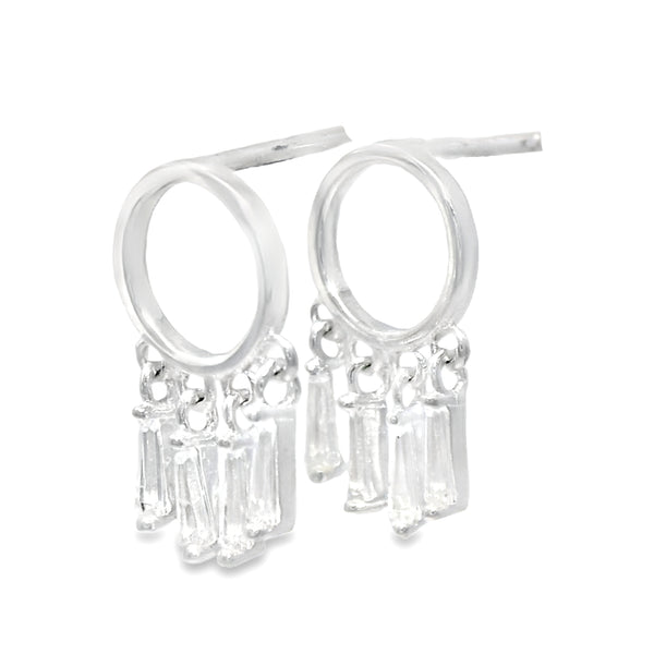 Arete de Plata con Ciconia de Circulo