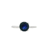 Anillo De Piedras Preciosas Redondo Zafiro