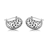 Aretes De Canasta Plata Con Acabado Oxidado