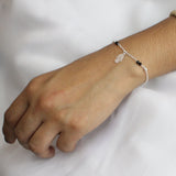 Pulsera con Mano de Fátima de Plata Rojo