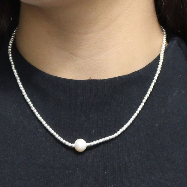 Collar de Plata con Perla