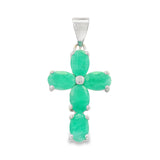 Collar Cruz Brillante Esmeralda Esmeralda