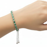 Pulsera De Piedras Preciosas Esmeralda