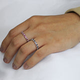 Anillo Gotitas de Circonia Azul / 5