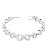 Pulsera  Circulos de Plata Lisa