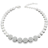 Pulsera Circulos con Circonia y Plata Lisa