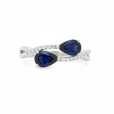 Anillo Gota De Jade Zafiro Piedras Preciosas