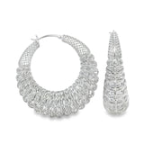 Arracada Mandala Trenzada De Plata