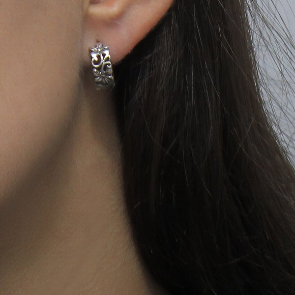 Arracada de Flores de Plata