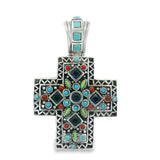 Cruz Grande de Plata con Piedras