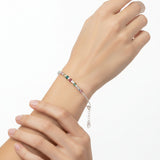 Pulsera de Plata con Piedras Tourmalina