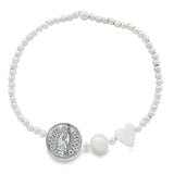 Pulsera Cuencas de Plata con Perla