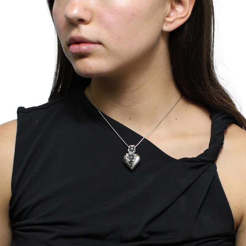 Dije De Corazón De Globo Con Flores