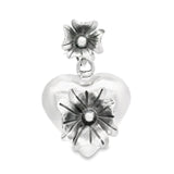 Dije De Corazón De Globo Con Flores