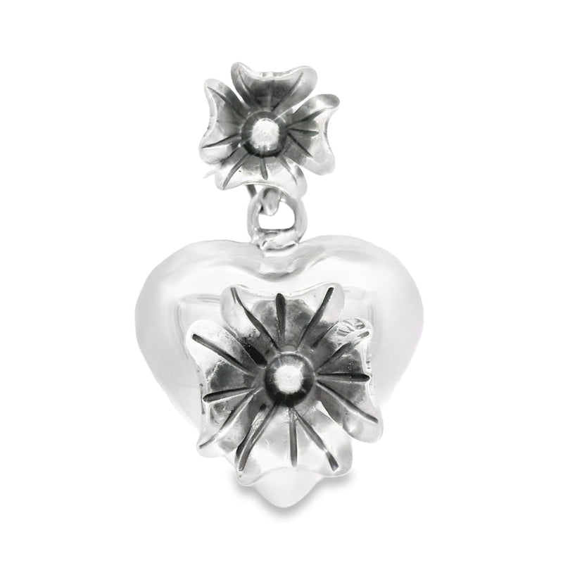 Dije De Corazón De Globo Con Flores