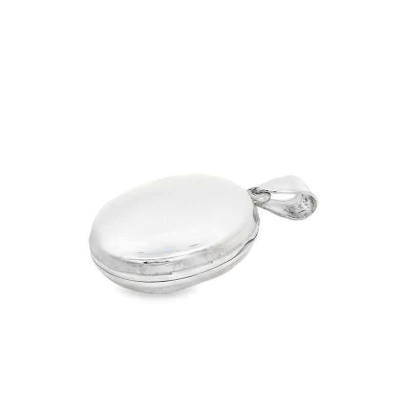 Dije Relicario Ovalado De Plata Lisa