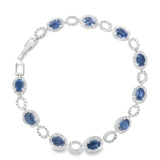 Pulsera de Piedra Natural Ovalo Con Circonia