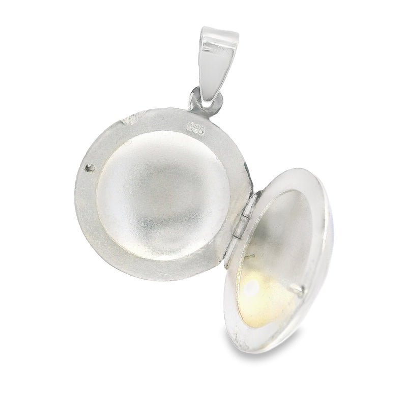 Relicario Circular Con Rosa 2 cm