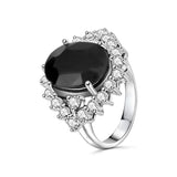 Anillo De Plata Con Circonia #6 / Onix