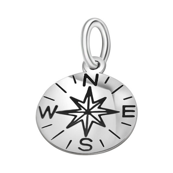 Dije Brújula De Plata