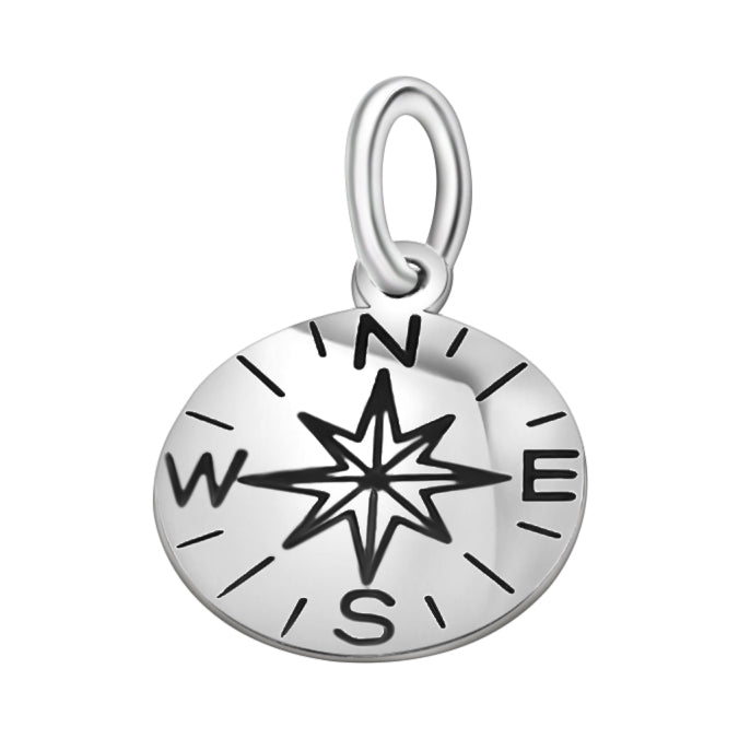 Dije Brújula De Plata