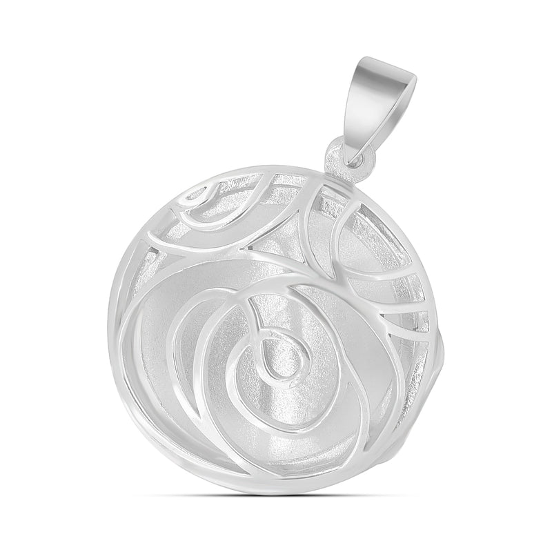 Relicario De Plata Con Ventana 2.5 cm